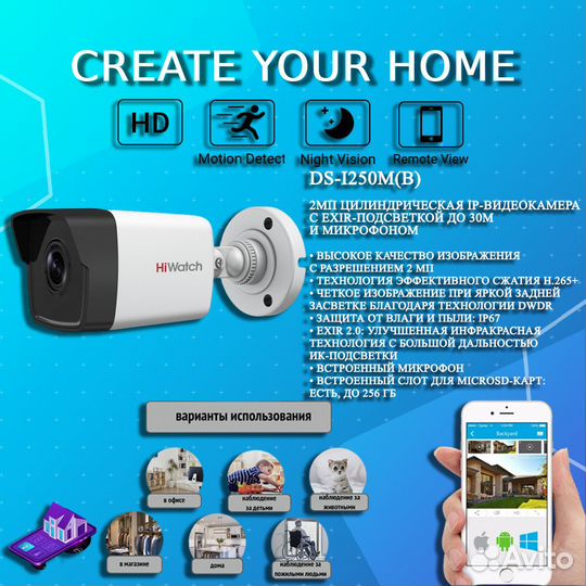 Камера видеонаблюдения HiWatch DS-I250M