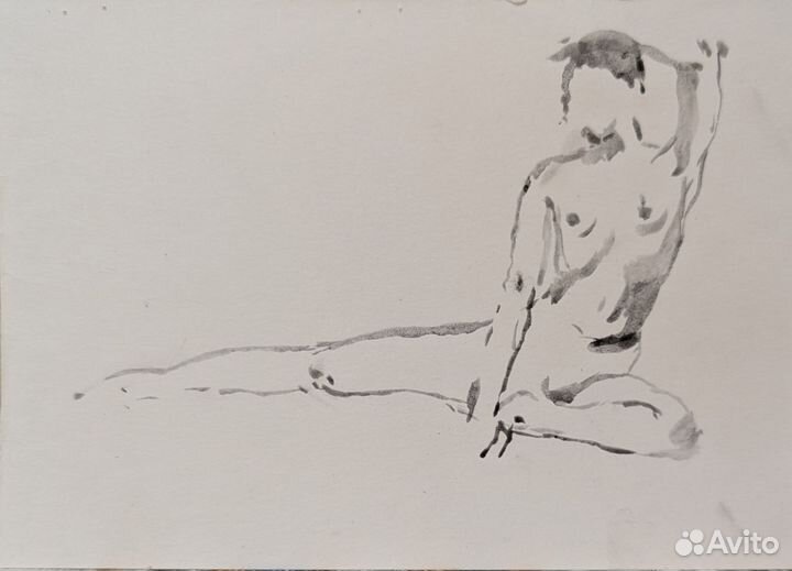 Наброски женская обнажённая натура