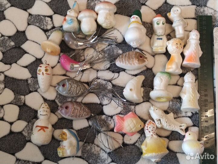 Игрушки пенопласт елочные СССР цены разные