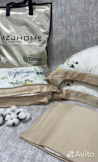 Постельное белье евро тенсель