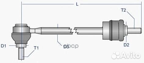 Тяга стабилизатора renault laguna 93-01 пер.под