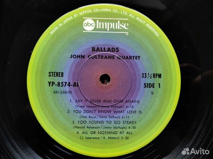 John Coltrane Quartet – Ballads – Japan 1976 OBI