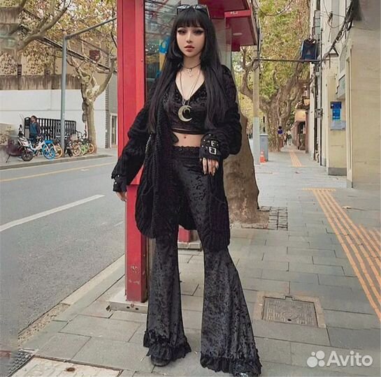 Штаны в готическом стиле y2k