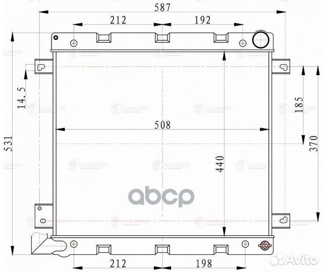 Радиатор охл. алюм. для а/м ГАЗель-Бизнес Cummi