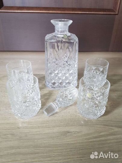 Графин со стаканами хрустальный