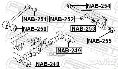 Сайлентблок NAB-255 NAB-255 Febest