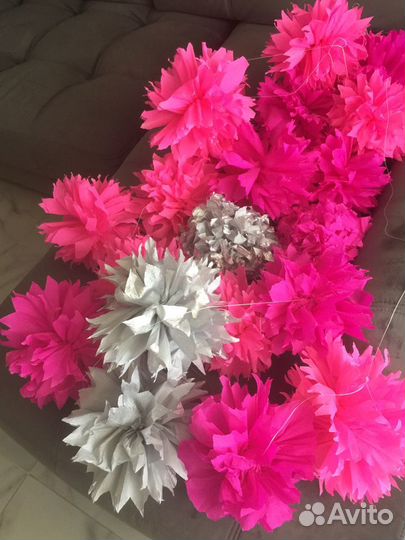 Бумажные помпоны