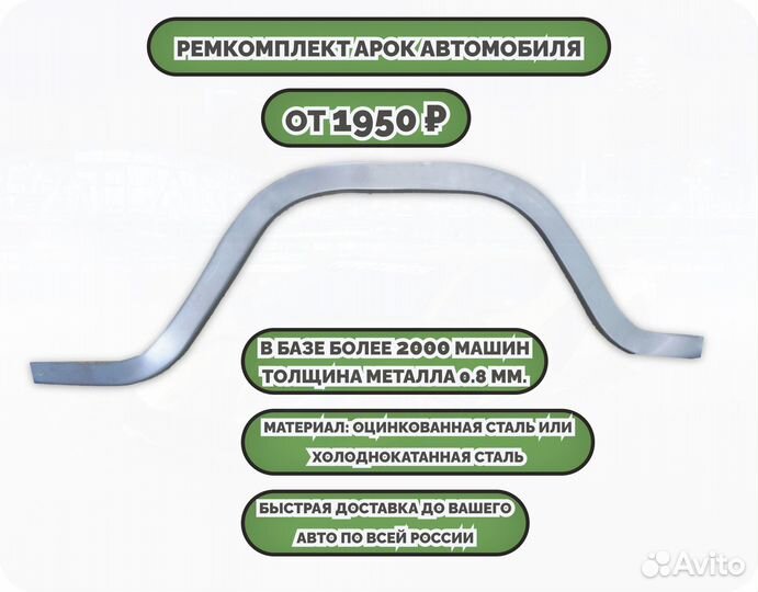 Ремонтные арки (ремкомплект) на автомобиль