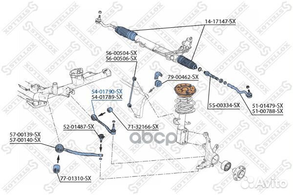 Рычаг задний нижний левый BMW X5 all 00 540179