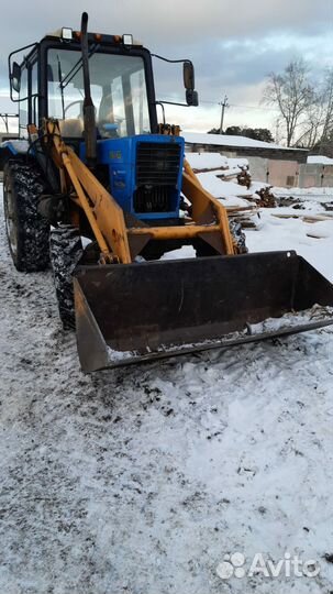 Чистка снега трактором