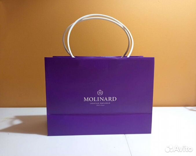 Брендовый бумажный пакет Molinard/Молинар 27х20х11