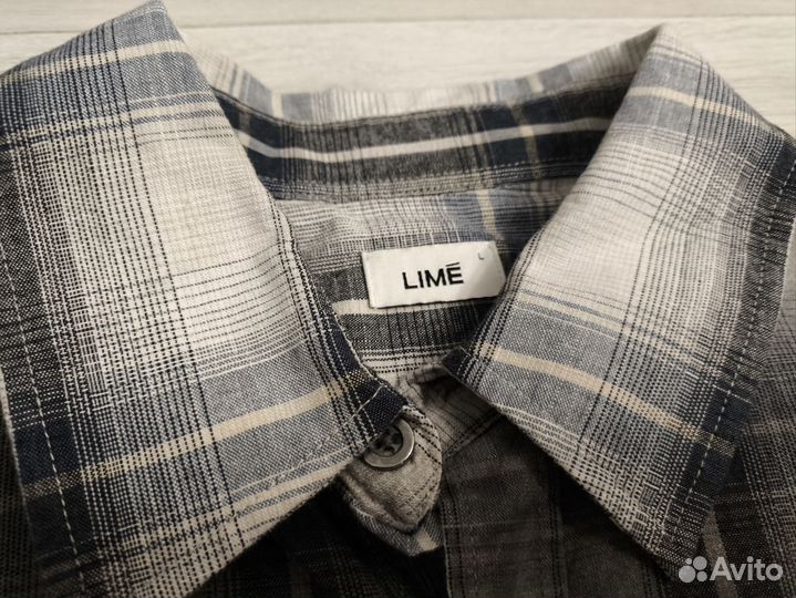 Рубашка мужская размер L, оверсайз.Lime