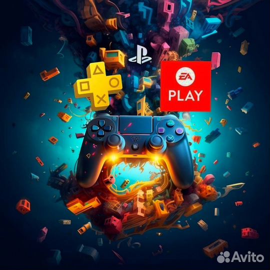 Подписки для PS plus EA play 12 мес для PS4-5 5486