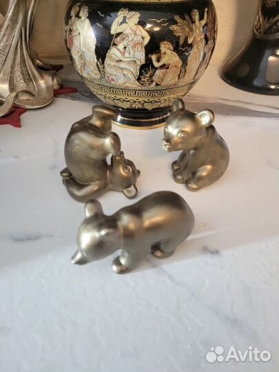 Медведь статуэтка из гипса декор для дома