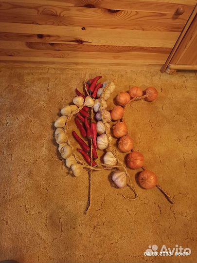 Декоративные (муляж) лук чеснок перец