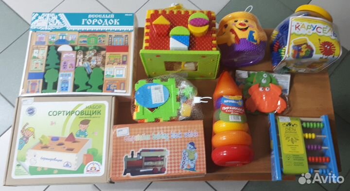 Игрушки, сортеры, пазлы, настольные игры