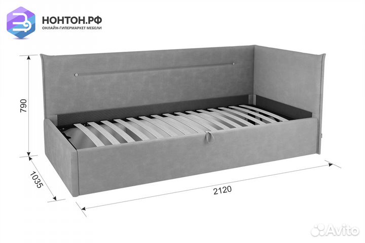 Кровать Альба 0.9 м медовая