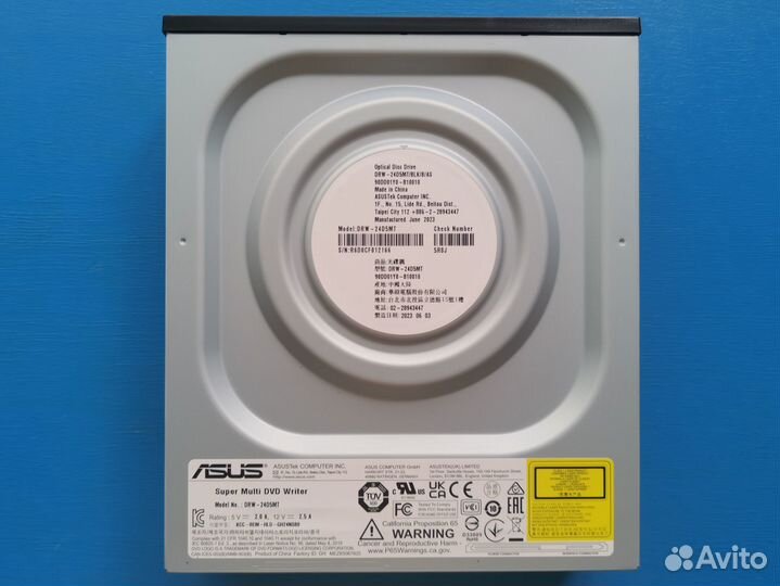 Дисковод DVD-RW asus DRW-24D5MT/BLK/B/AS, внутренн