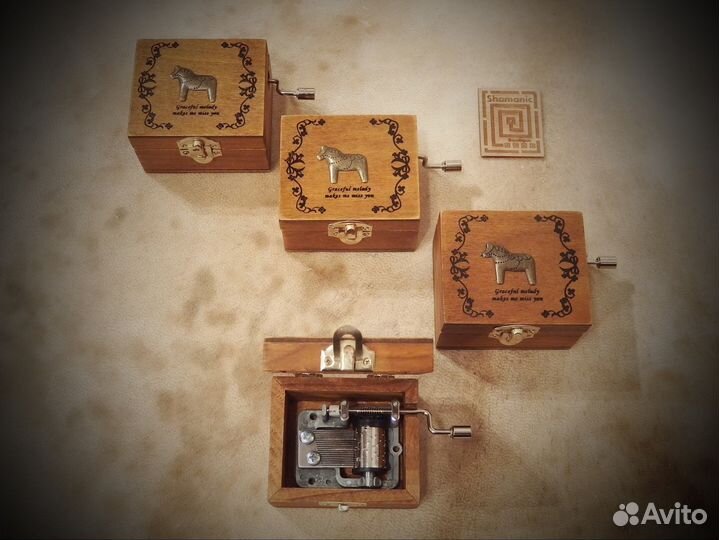 Шарманка мини Horse (музыкальная шкатулка)