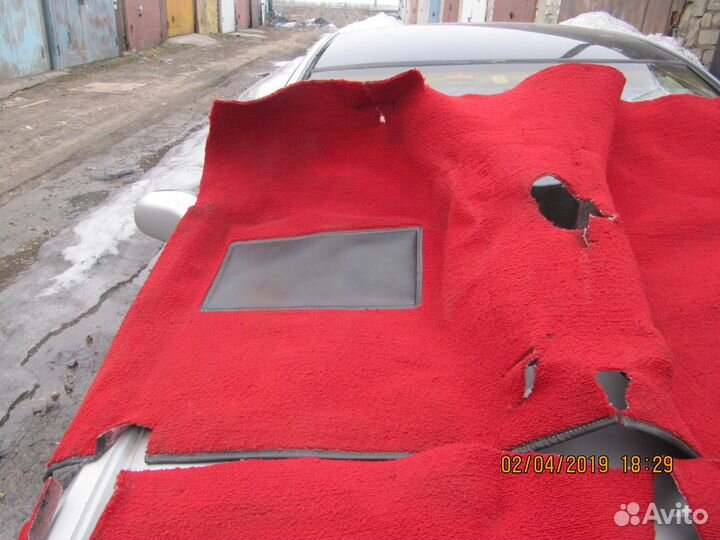 Ретро ковёр красный 2103, 2106 ваз СССР отличный