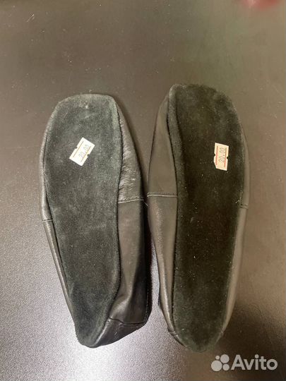 Чешки 20 см новые чёрные кожаные