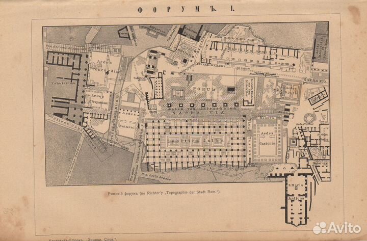 Литографии. 19 в. Древний Рим. Зодчество. Форумы