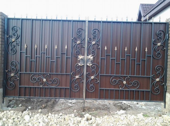 Кованные ворота кованная калитка