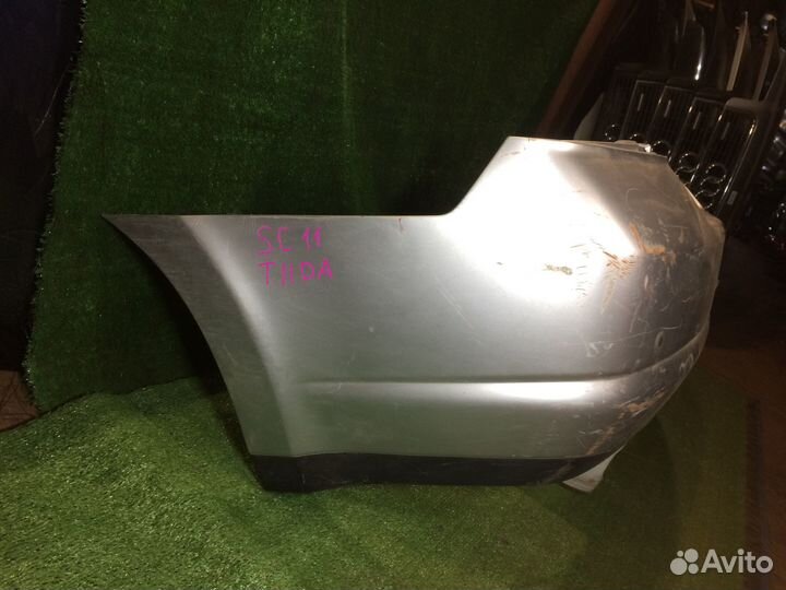 Бампер задний Nissan Tiida Latio SC11 Серебро парк