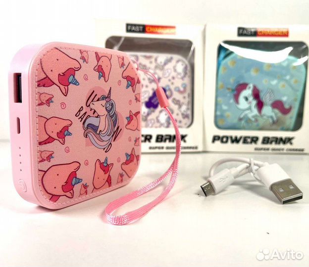 Новые Power bank на 10000 mah для детей быстр.зар