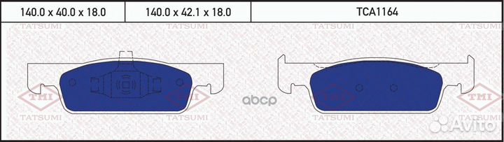 К-т дисков. тормоз. колодок TCA1164 tatsumi