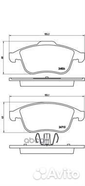 Колодки тормозные дисковые перед P68047 Brembo