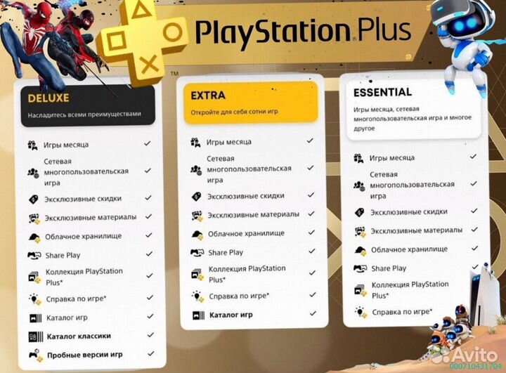 Подписка ps plus delux Украина ps5 ps4 (Арт.96903)