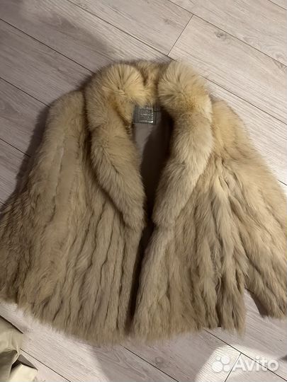 Шуба лиса песец натуральная