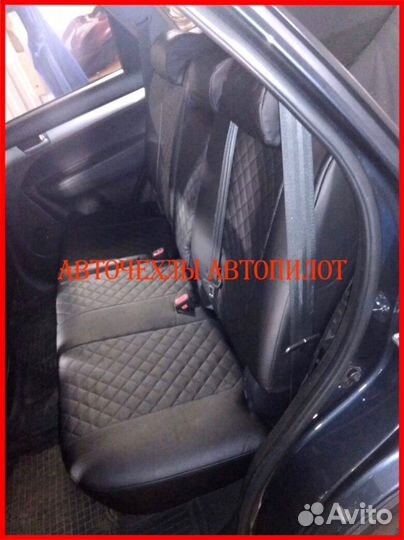 Чехлы Автопилот Kia Sorento 2 из экокожи чёрные