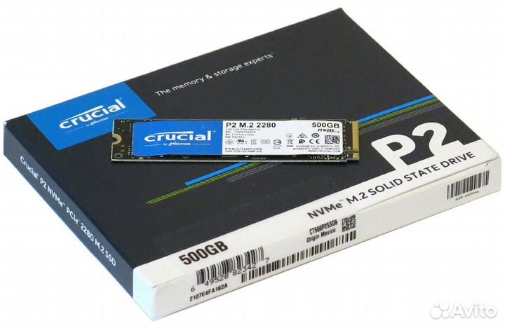 SSD M.2 накопитель Crucial P2 CT500P2SSD8