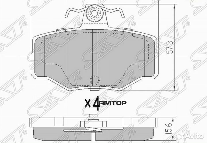 SAT ST-44060-BM426 Колодки тормозные зад nissan al
