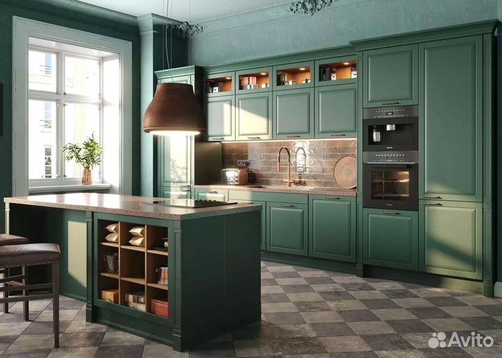 Кухня угловая с барной стойкой