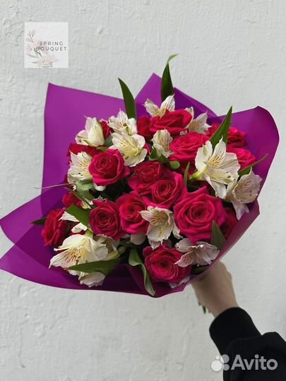 Букет пионовидные розы с доставкой