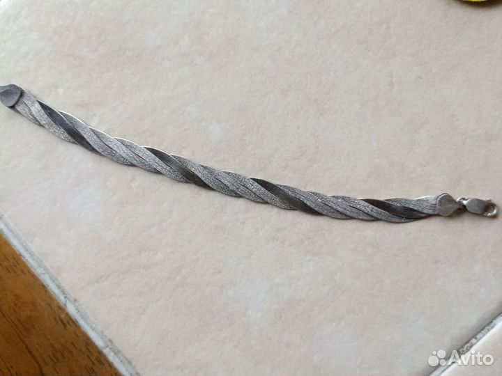 Браслет косичка из серебра 925