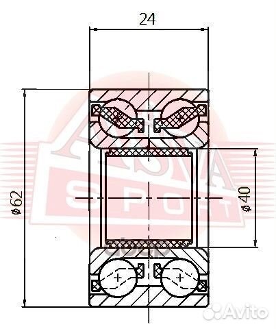 Подшипник универсальный (40x62x24) DAC40620024