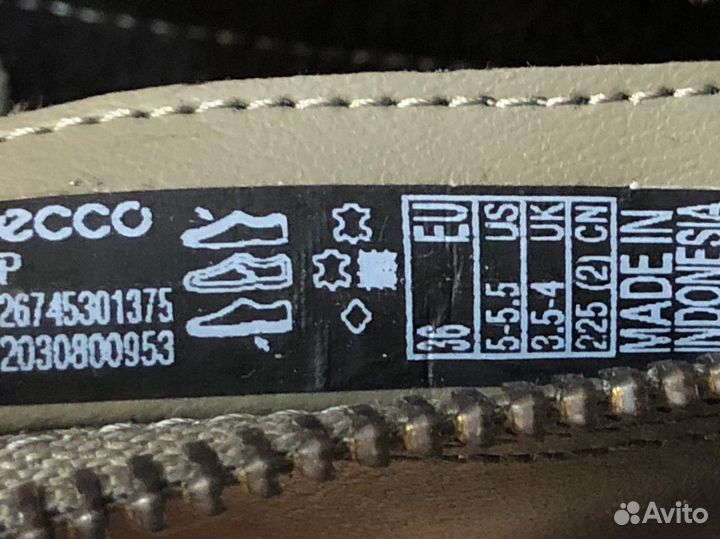 Ботильоны ecco shape 35 block, размер 36