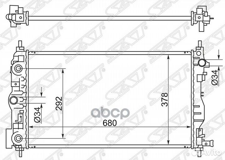 Радиатор Chevrolet Cruze 09-15 / Daewoo Lacetti