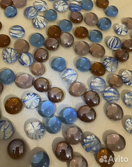 Стеклянные звезды и шарики марблс новые