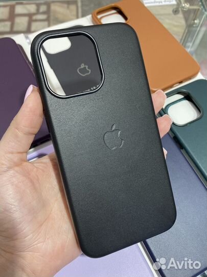 Кожаный чехол MagSafe iPhone 15/15pro/15 pro max