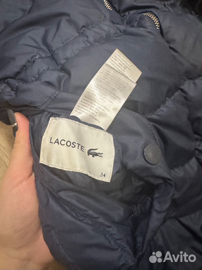 Пуховик двусторонний lacoste 44