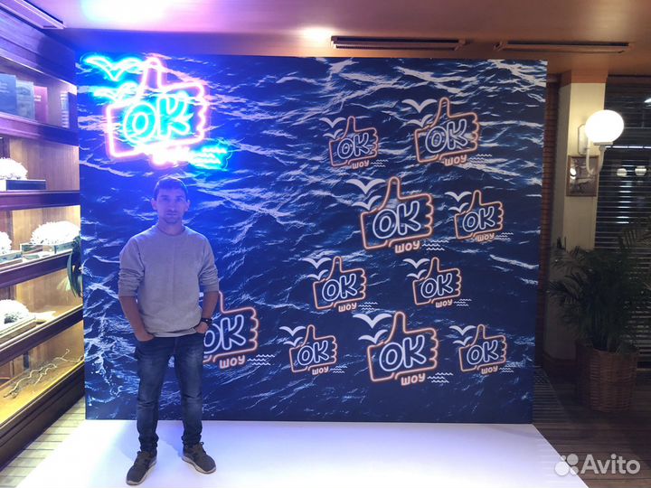 Фотозона, press wall, каше для экрана