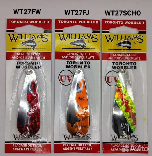 Блесны компании Williams Toronto Wobbler оригиналы