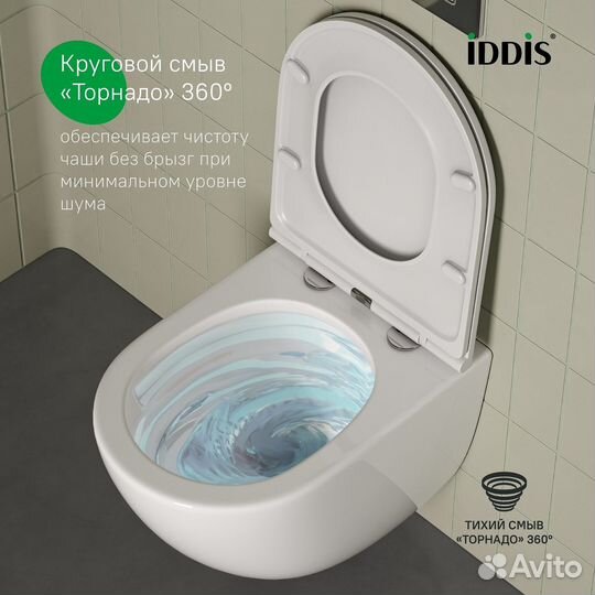 Унитаз подвесной безободковый, Axes, iddis