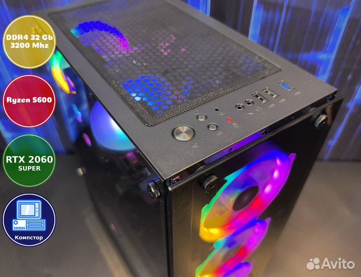 Системный блок AMD5600-RTX2060SUP-32DDR4-KWN10-A520