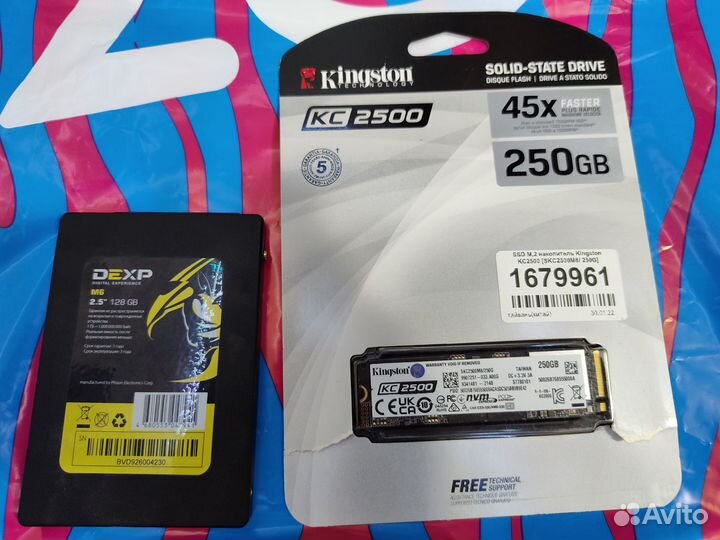 Ssd m2 nvme kingston 250gb + ssd dexp 128gb